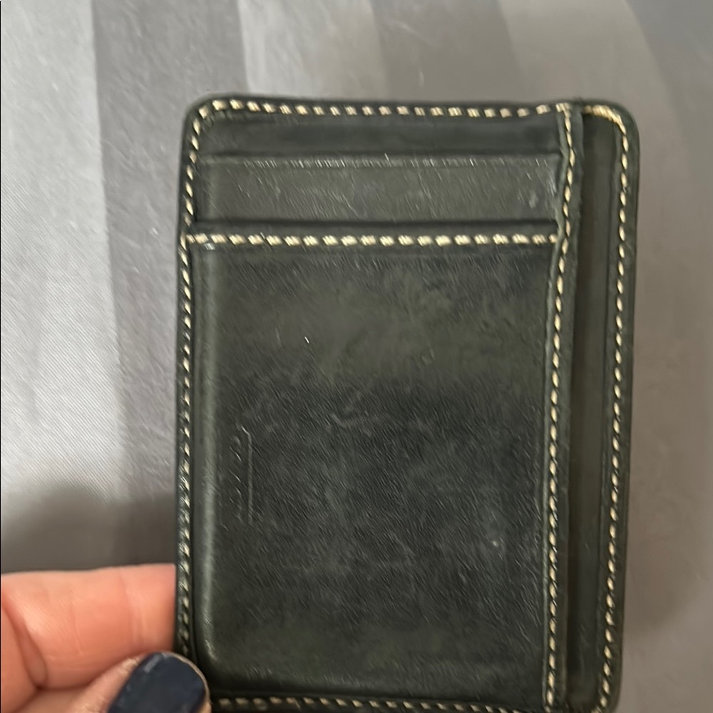 Coach Black and Beige Men's card holder Wallet - Picture 4 of 6